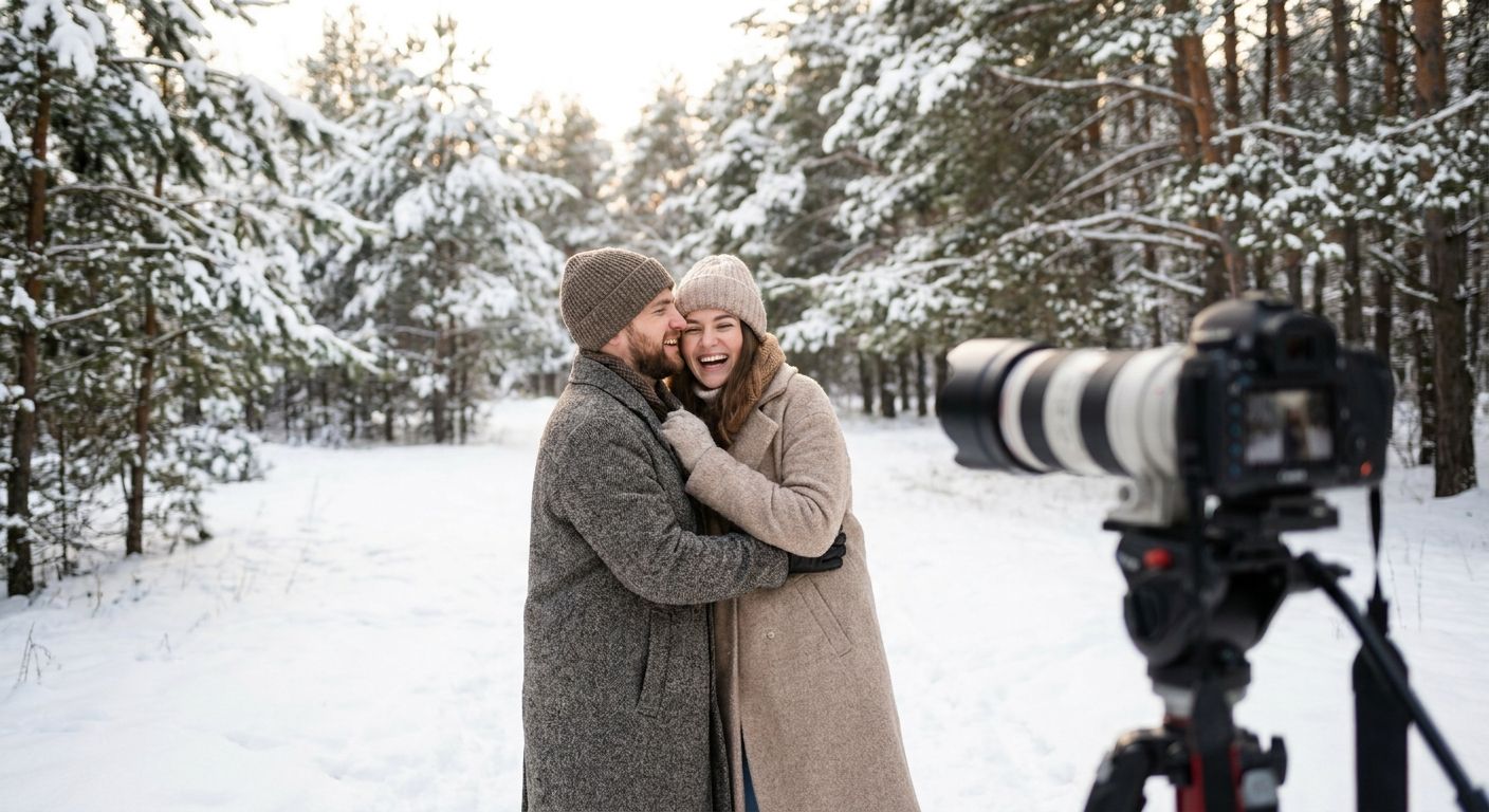 Engagement photography for snow sessions