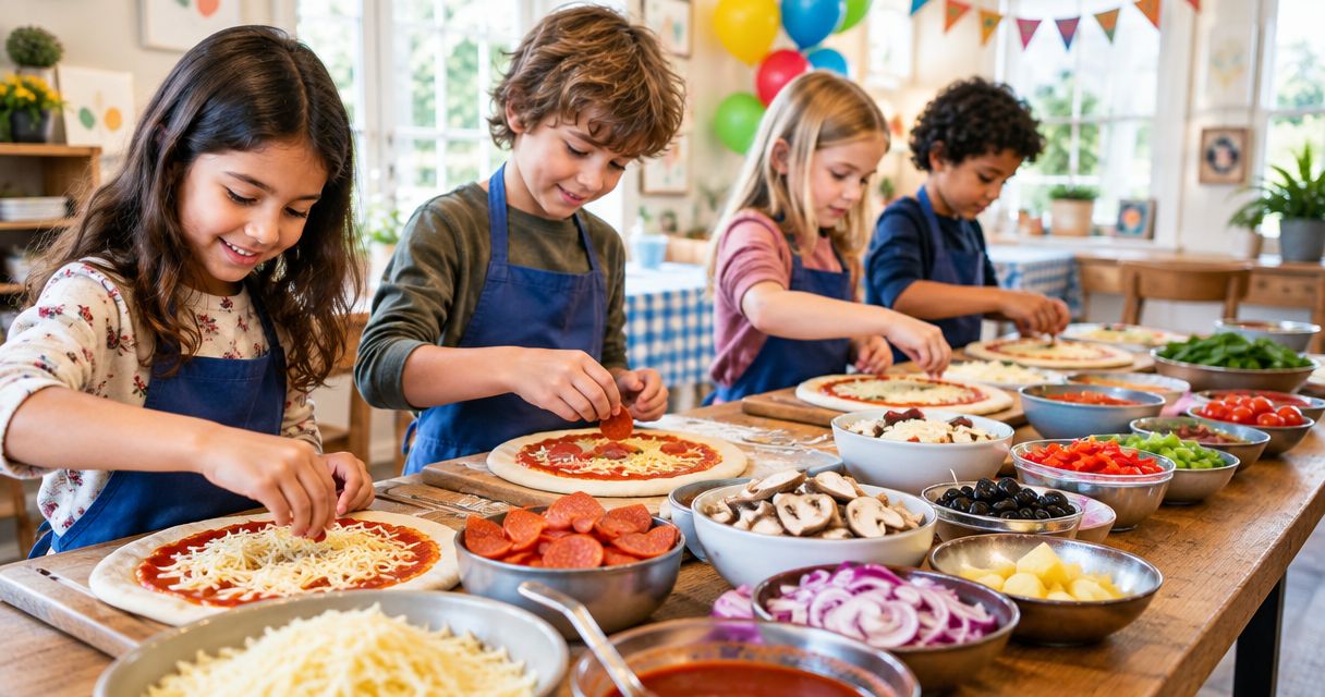 How to order a make-your-own pizza bar for a kids' party