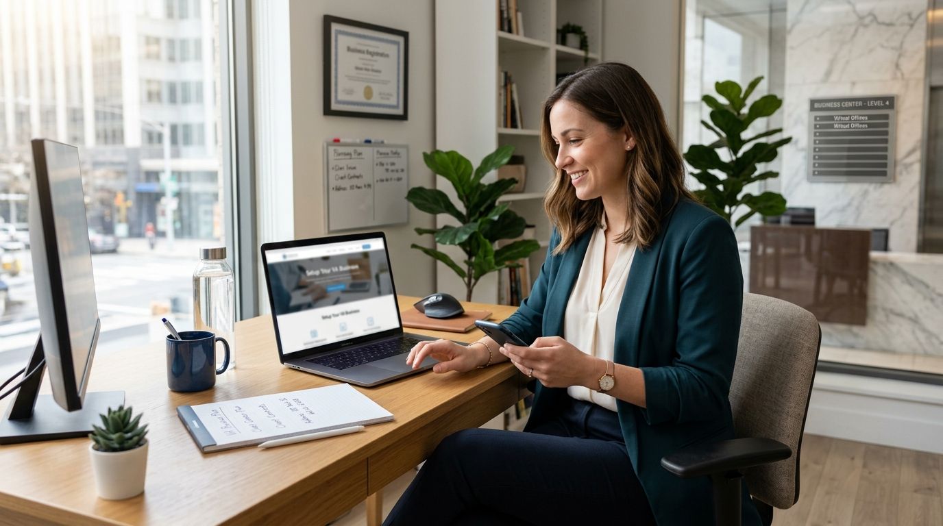 How to set up a virtual assistant business with a professional address