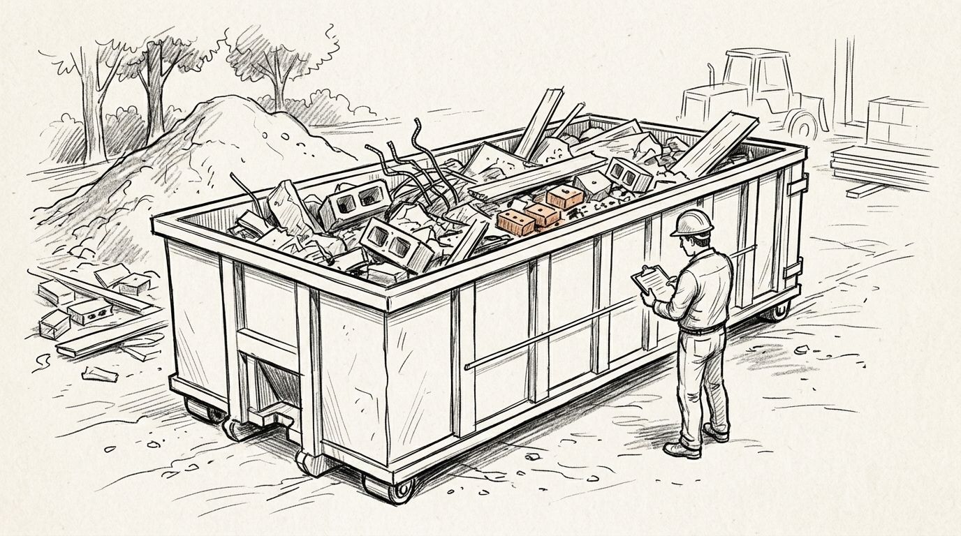 How much weight can a 20 yard dumpster hold?