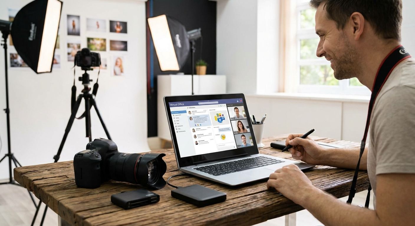 Virtual office for photographers and content creators