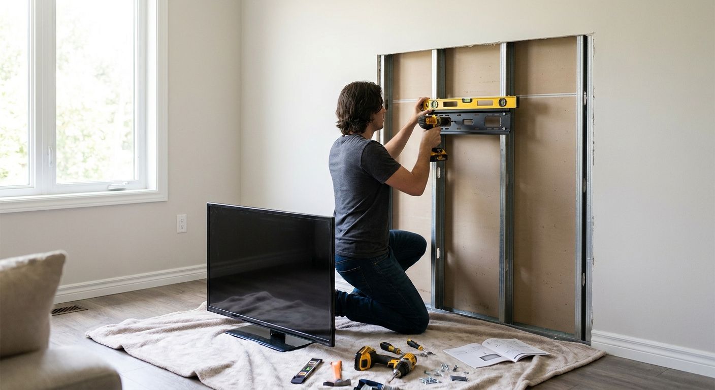 How to mount a TV on a metal stud wall