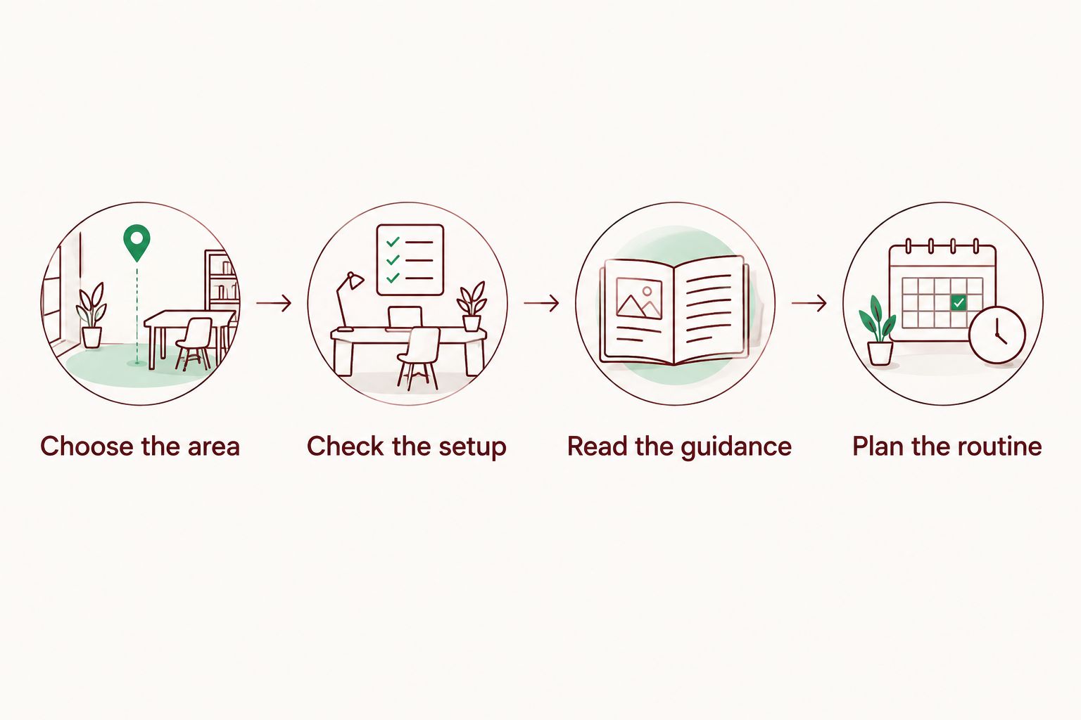 Four steps for choosing a home device, from intended area to a practical routine.