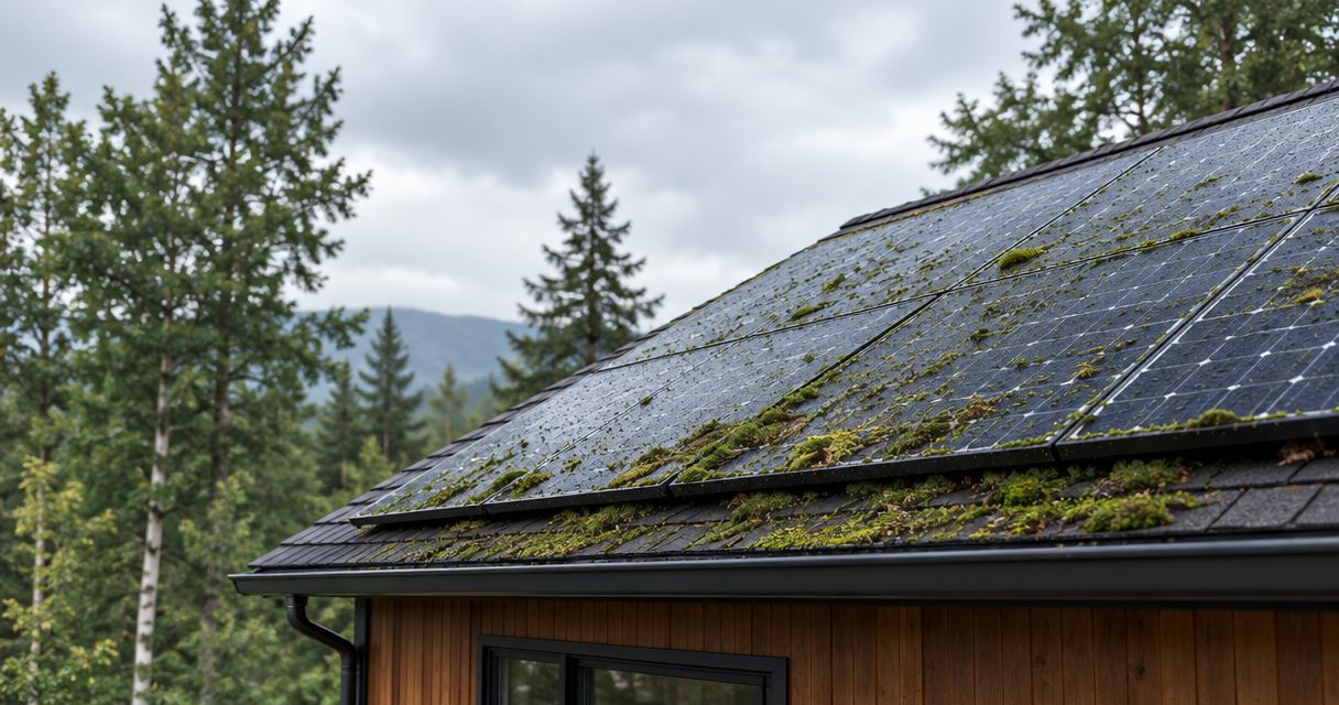 Does moss damage solar panels on a roof?