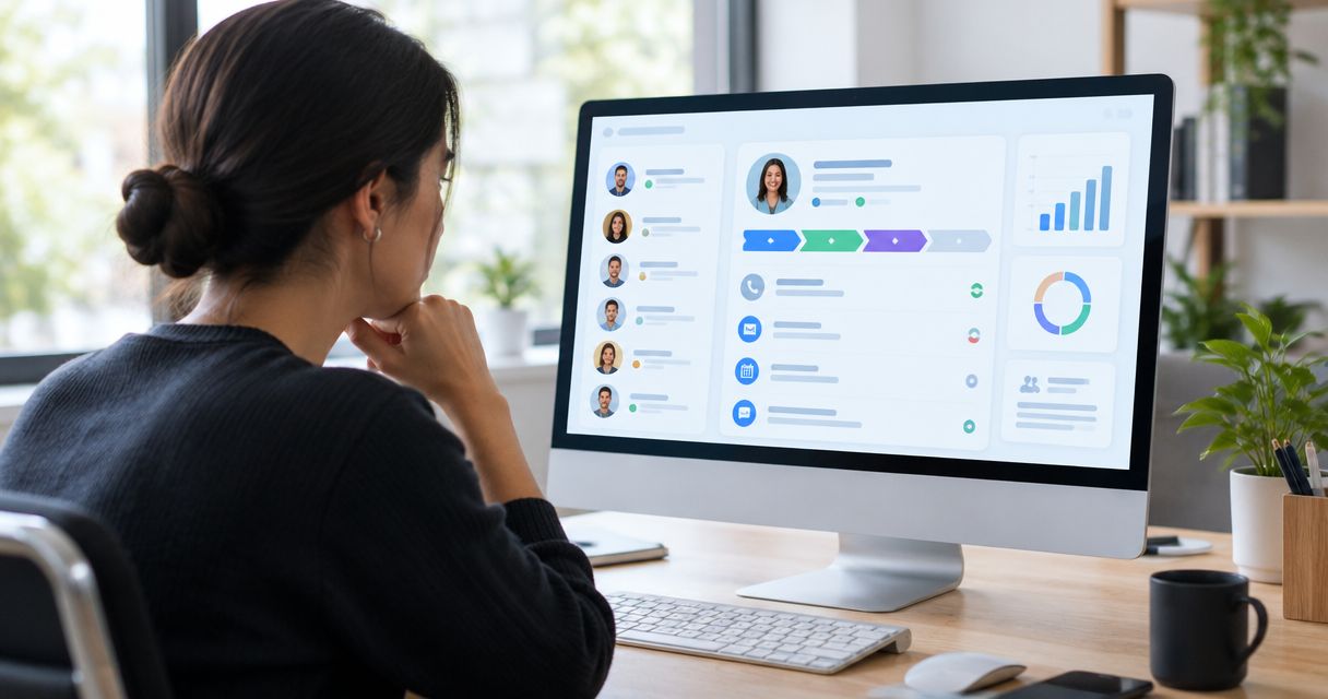 How does a CRM know which lead to contact next?