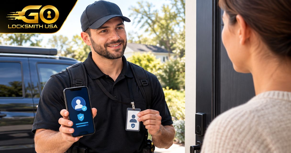 Can a locksmith verify their identity before arriving?