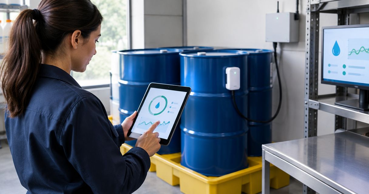IoT monitoring for dry cleaning solvent storage compliance