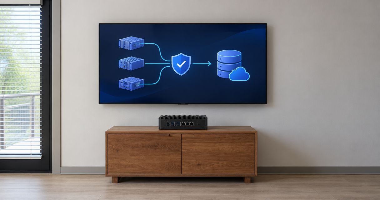 How to connect industrial PCs to a monitored backup system
