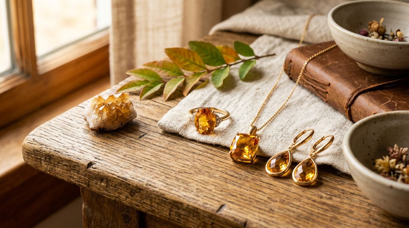 Citrine jewelry for warm-tone gemstone buyers