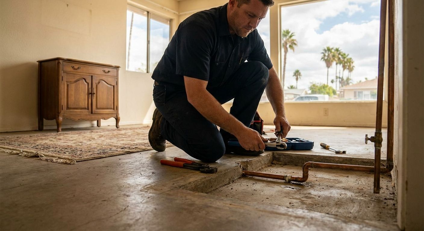 Slab leak repair for older Port St. Lucie homes
