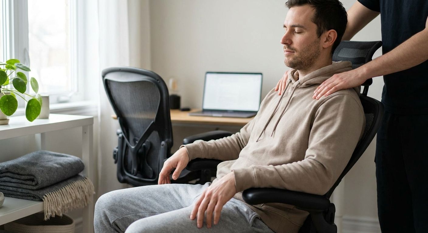 Massage for men working from home