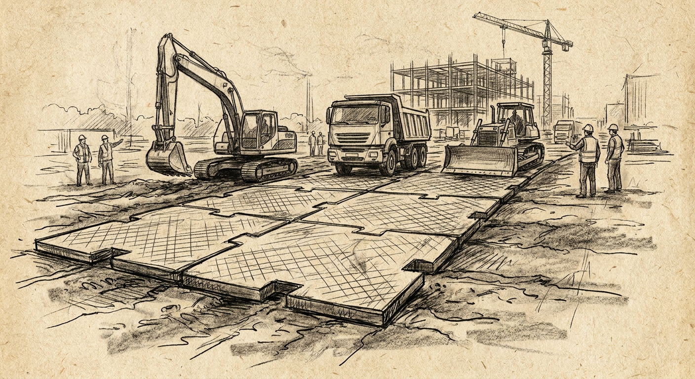 Ground protection mat rental for construction sites