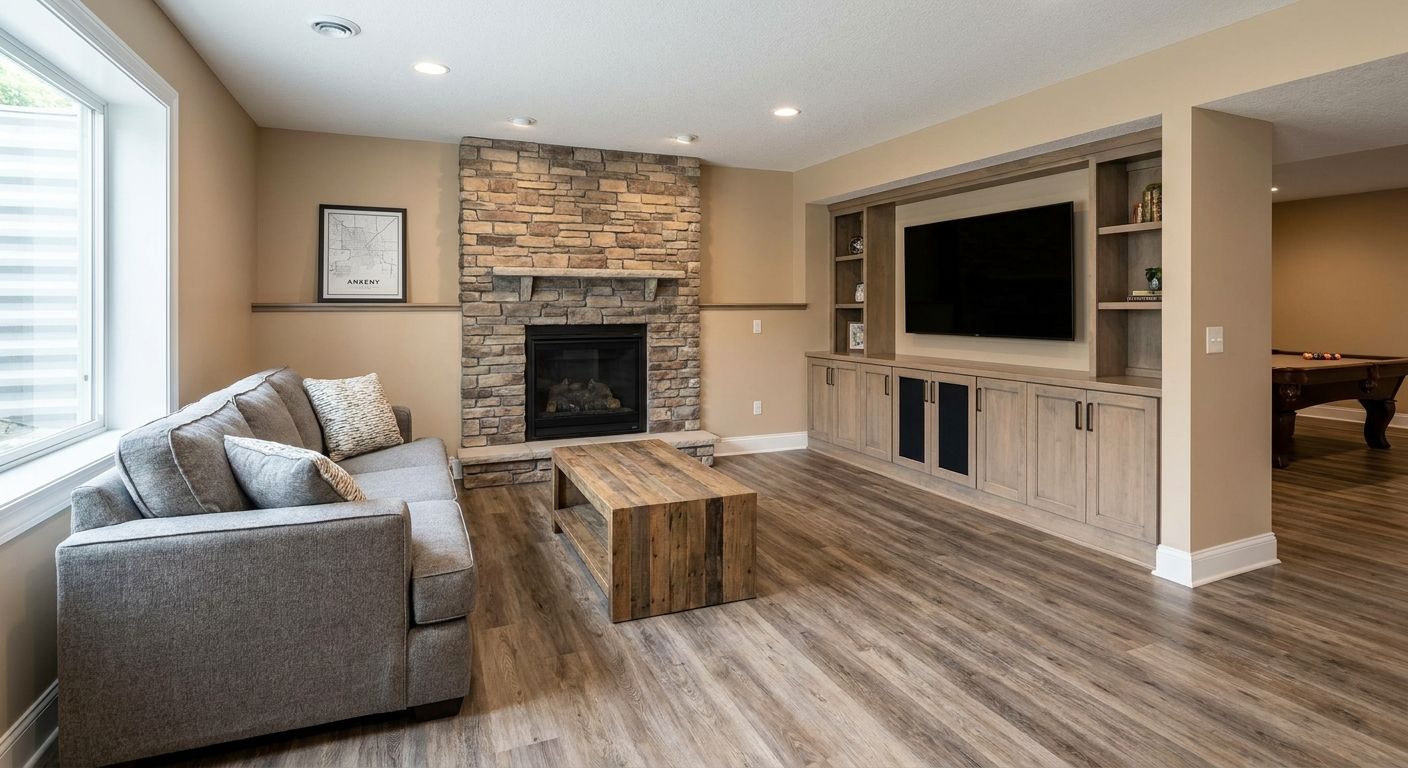 Basement remodeling in Ankeny, Iowa