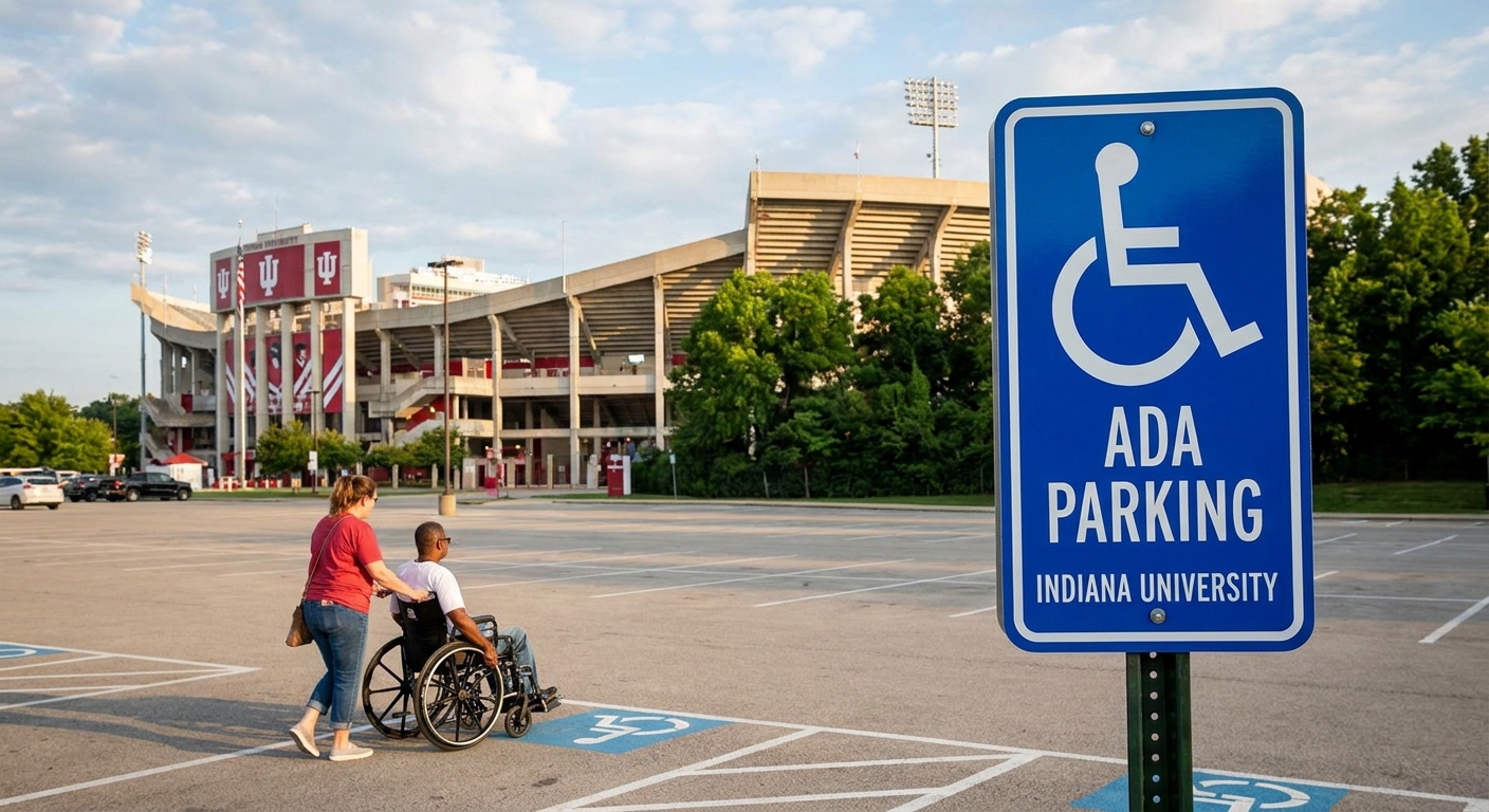 How to find ADA parking for IU football games