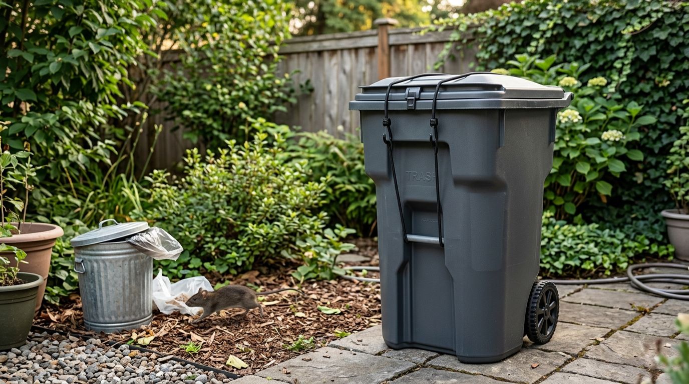 How to keep rodents out of an outdoor trash can