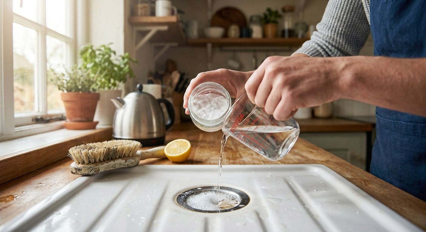 How to unclog a kitchen sink drain without harsh chemicals