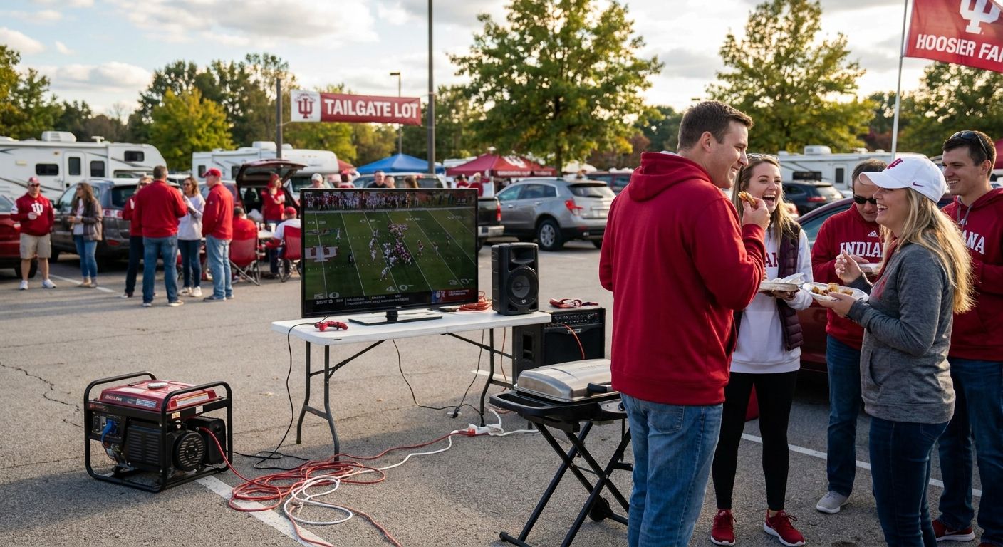 How to power your tailgate with a generator at IU football parking