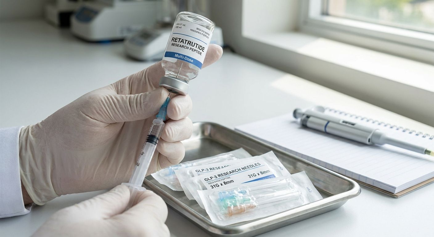 Needles for retatrutide research vial access