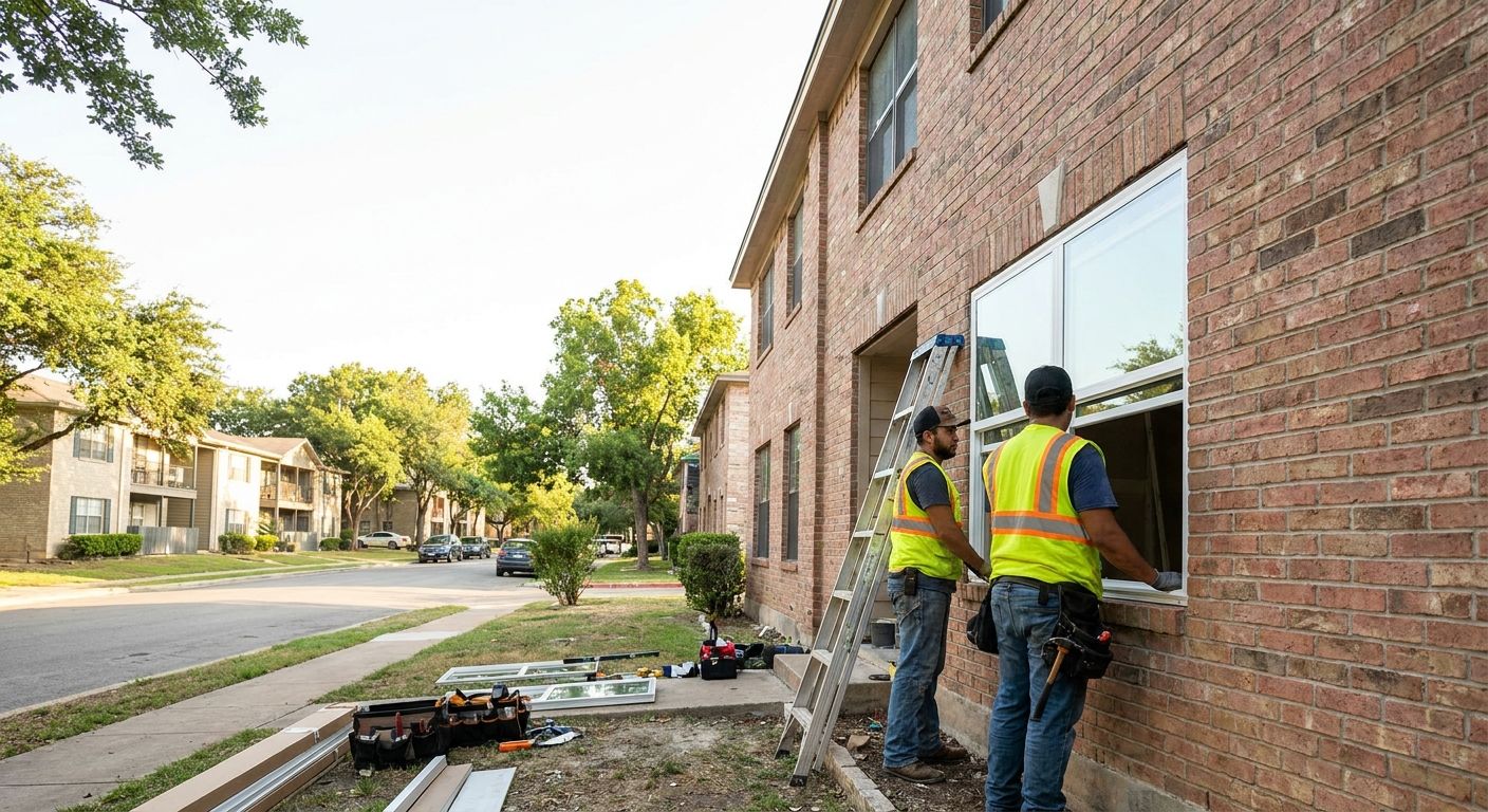 Window contractors for Austin duplex and multifamily properties
