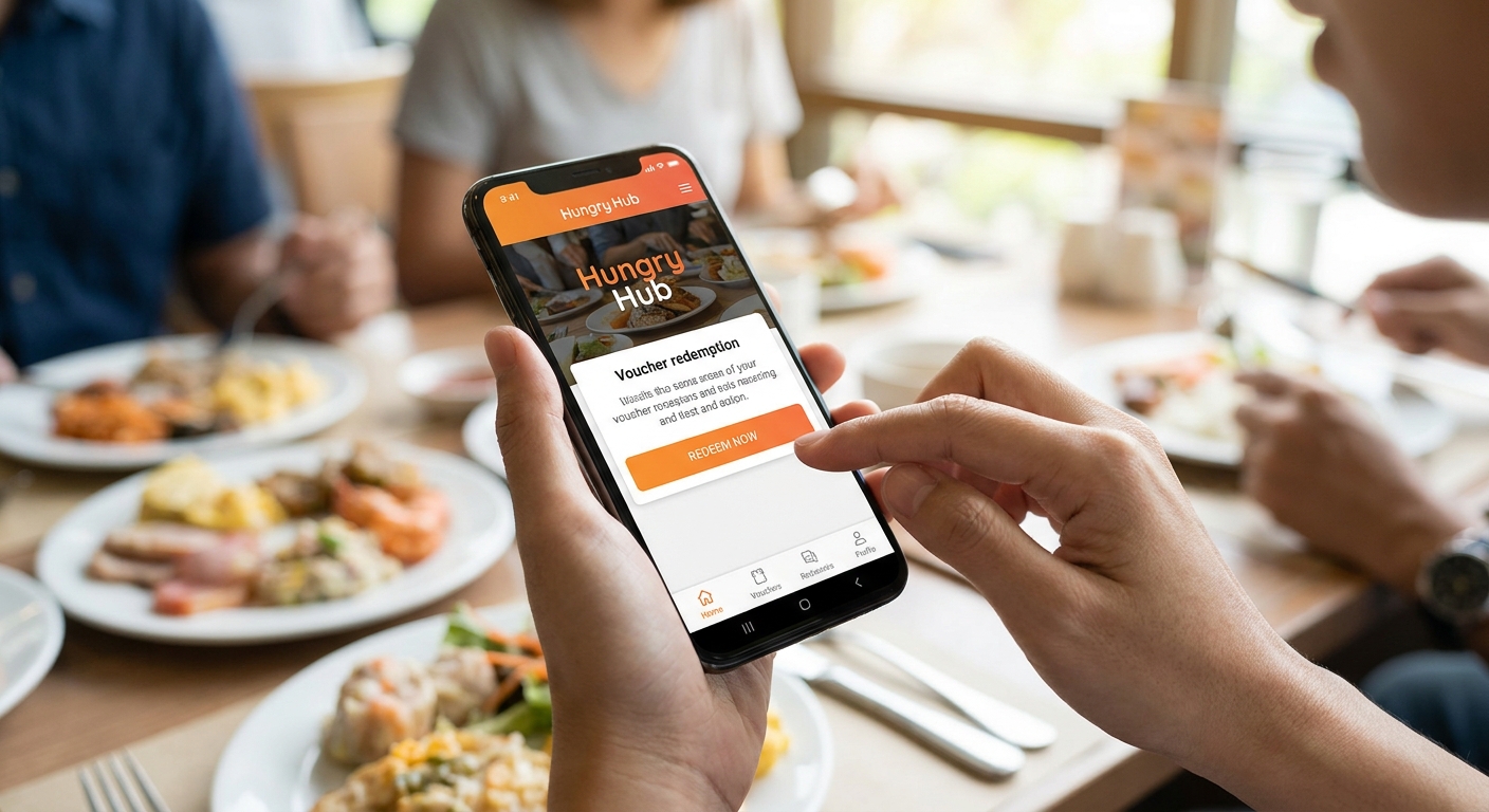 How to redeem a Hungry Hub buffet voucher