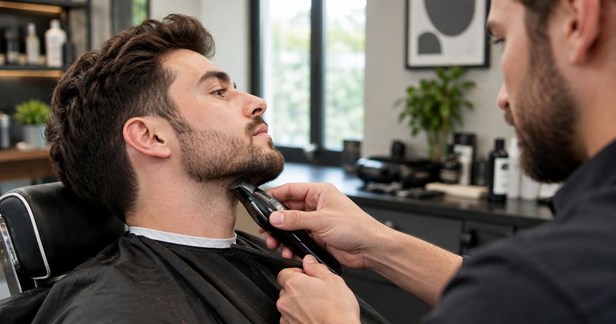 Can a barber clean up neckline and sideburns without a full cut?