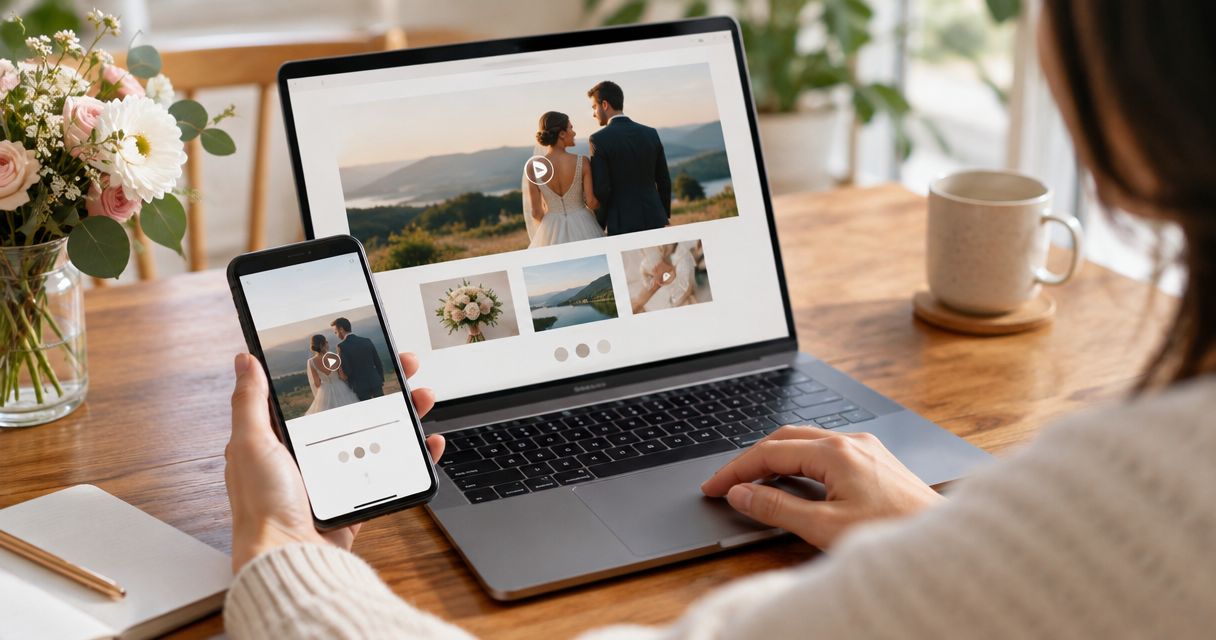 How to connect your save-the-date video to your wedding website