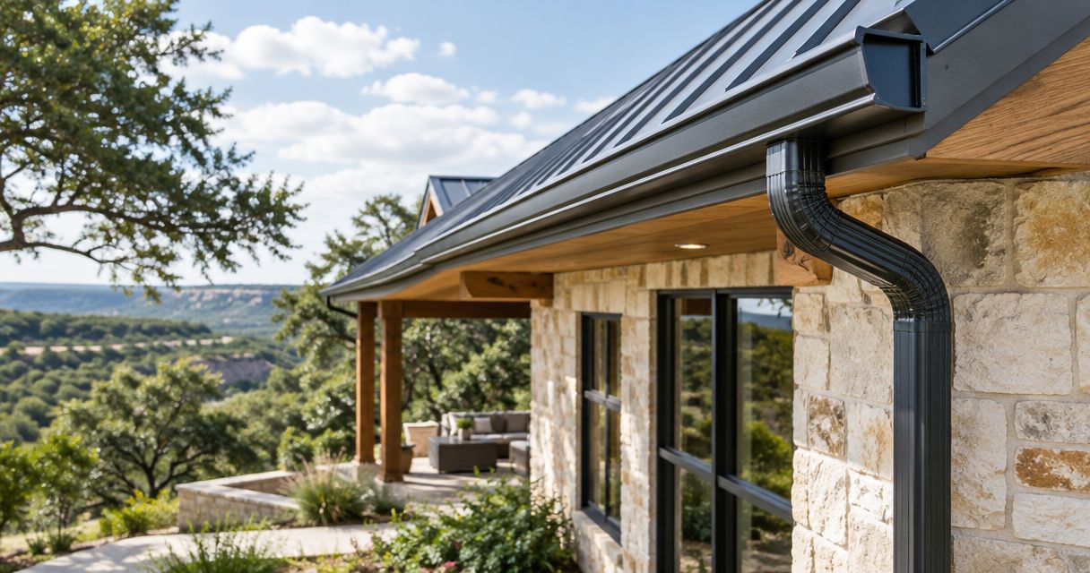 Best seamless gutters for Hill Country homes 2026