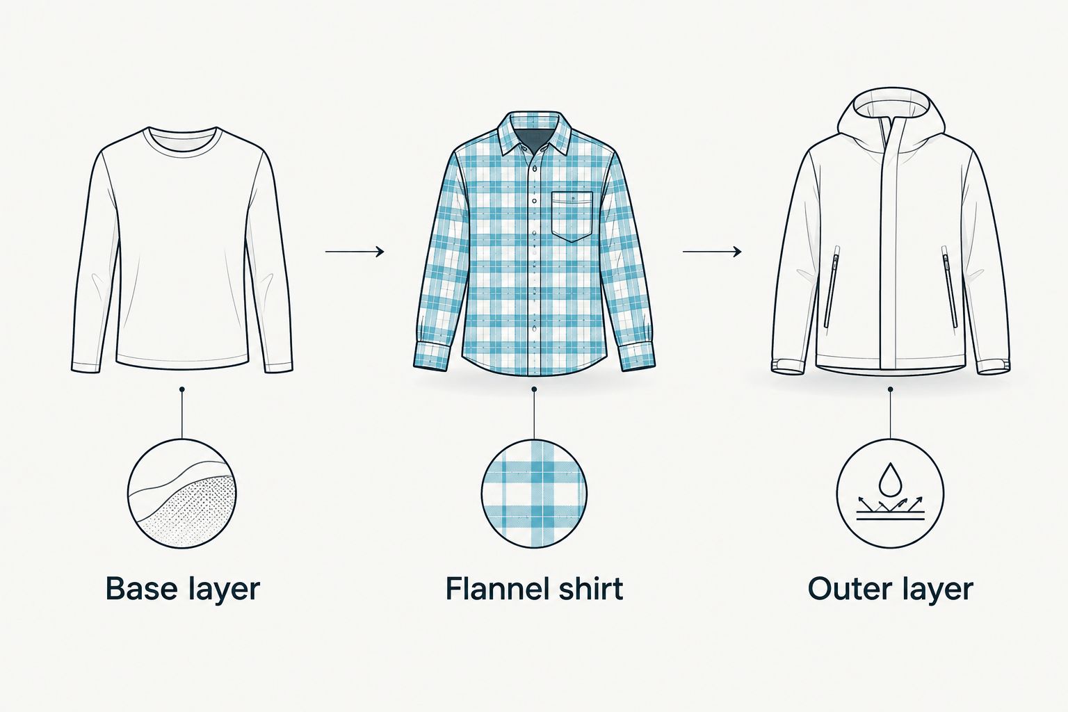 Three-step fall layering formula from base layer to outer layer