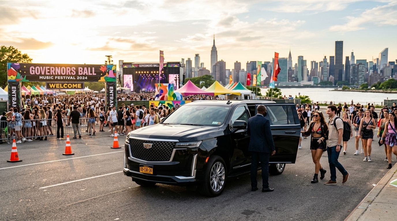 Car service for the Governors Ball Music Festival in NYC