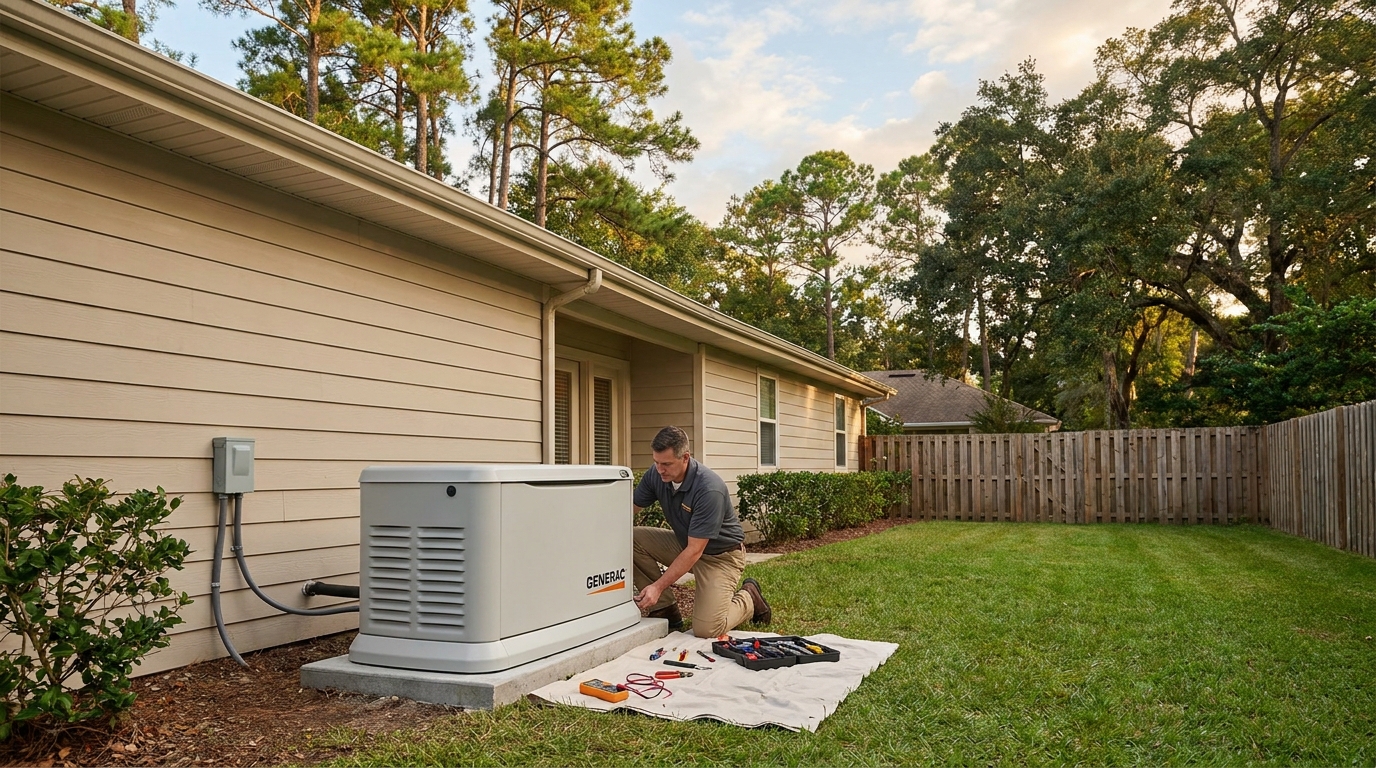 Home generator installation in Robertsdale, AL