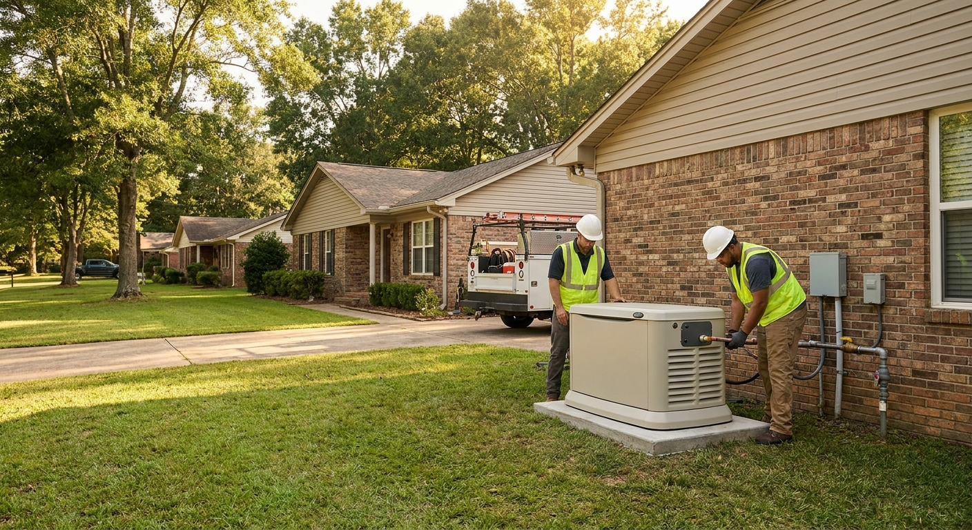 Whole house generator installation in Stapleton, AL