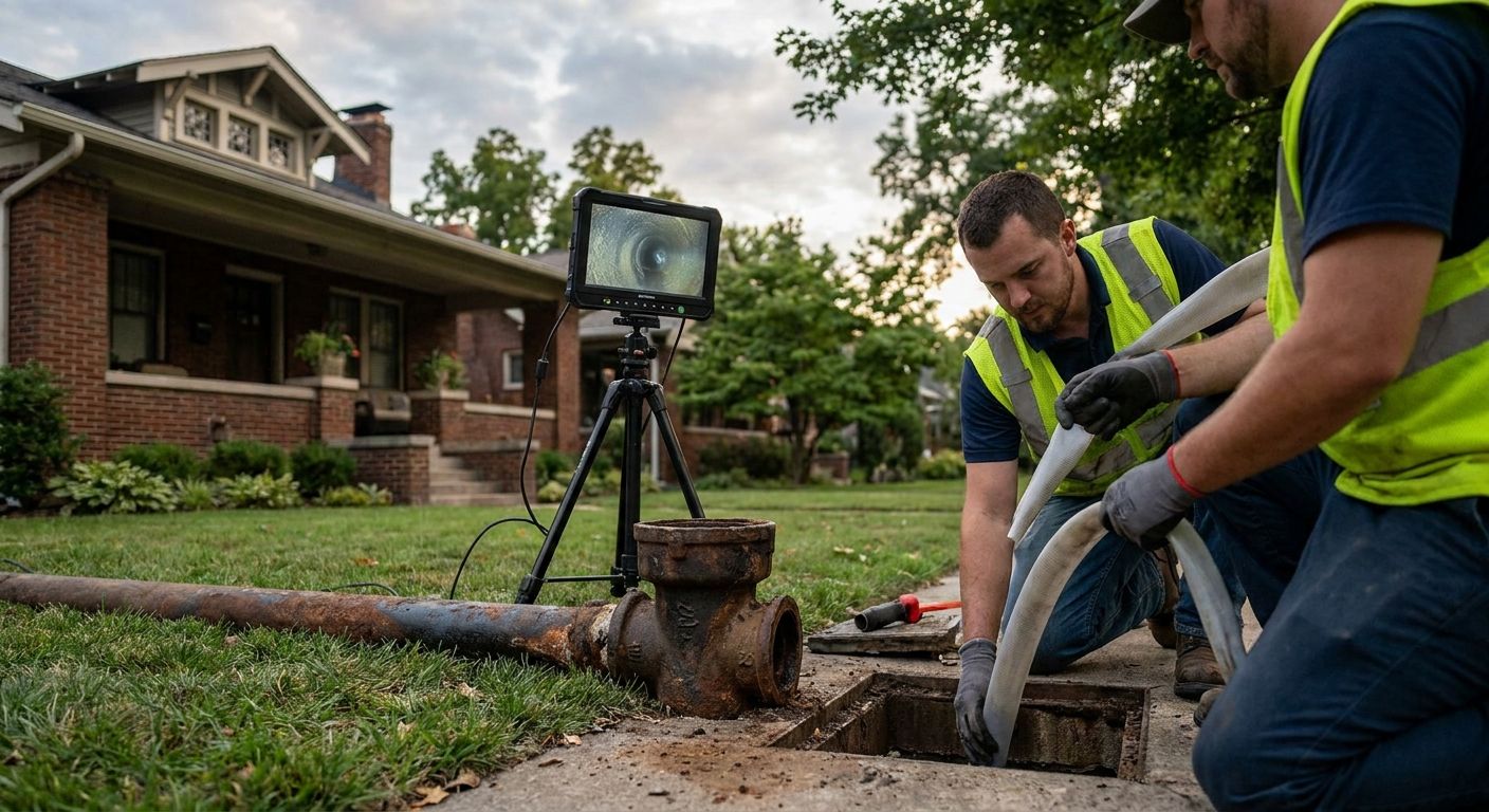 Trenchless sewer repair for older homes with cast iron pipes