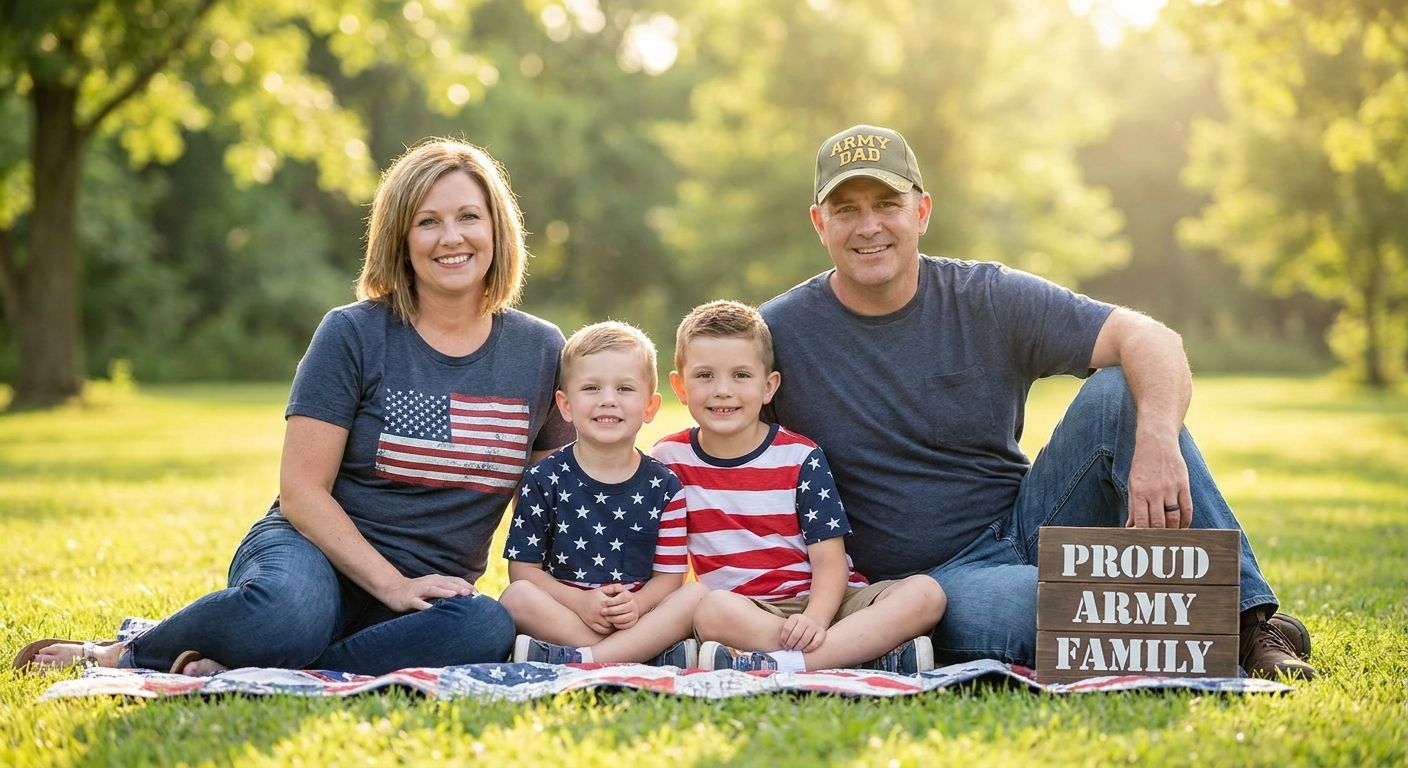 Patriotic apparel for Army families