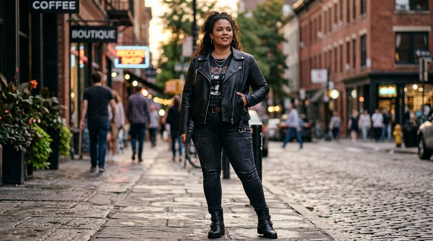 Best plus size faux leather jackets for edgy looks