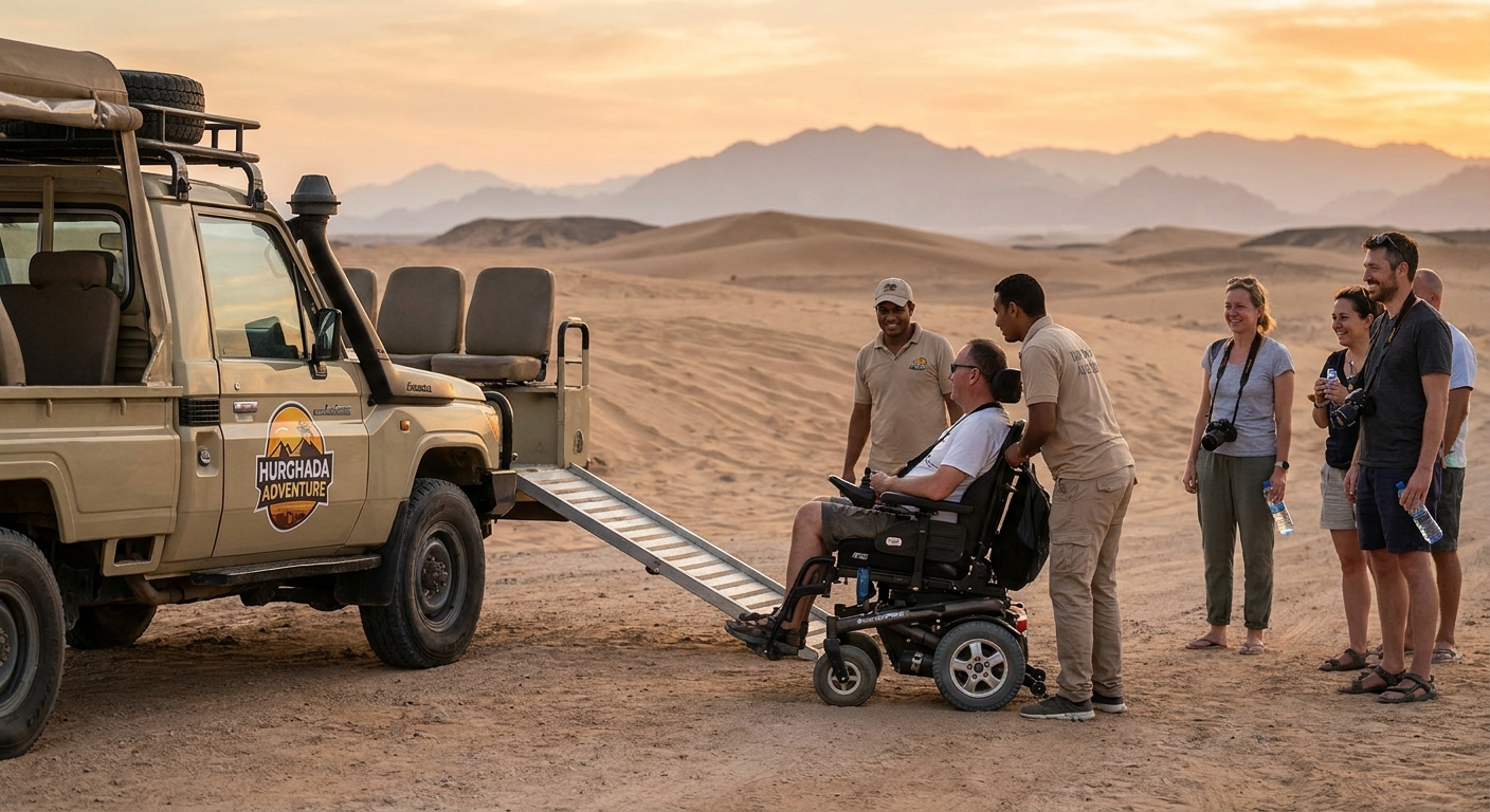 Desert safari for wheelchair users in Hurghada