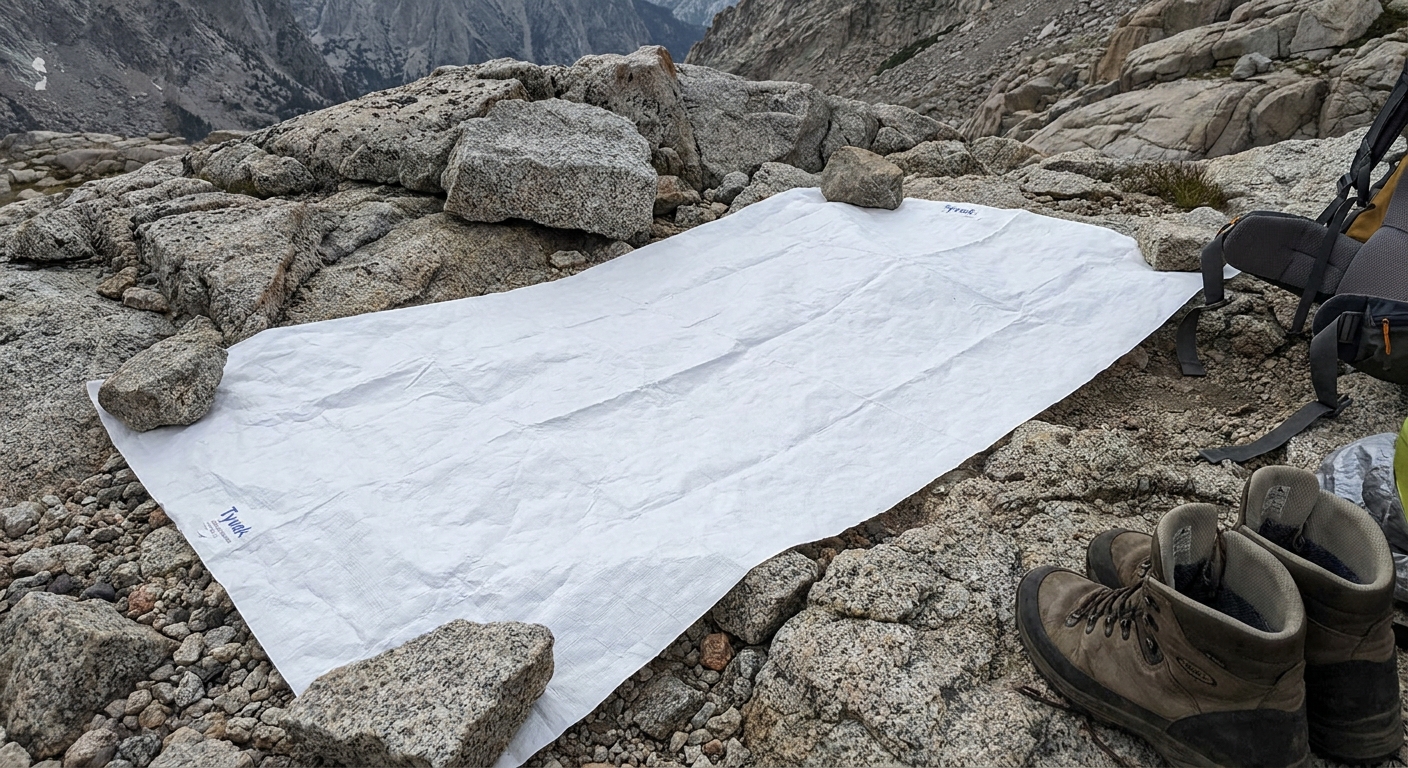 Tyvek hardstructure groundsheet for rocky terrain