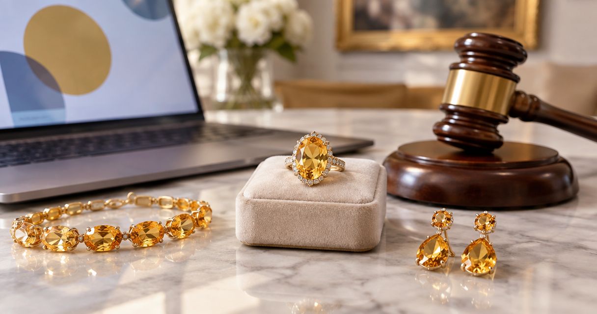 Best auctions for citrine jewelry