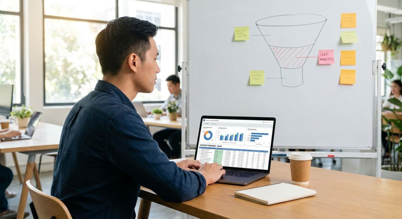 Content gap analysis tool for SaaS blogs