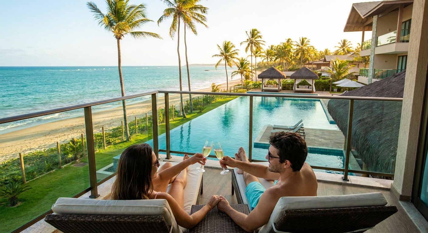 Beachfront hotel in Porto Seguro for honeymoon couples