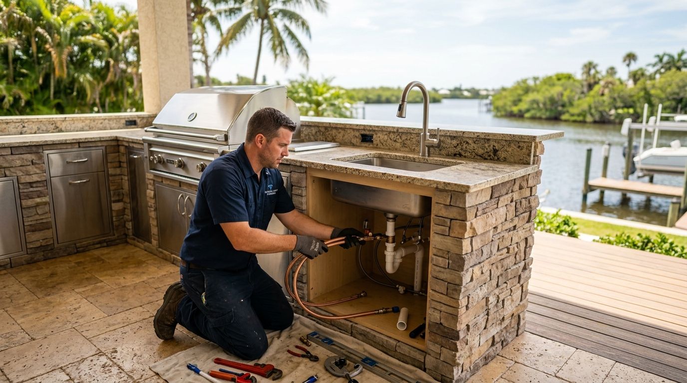 Plumbing for outdoor kitchens on the Treasure Coast