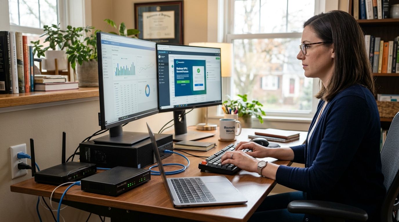 How to connect a home office computer to your business network securely
