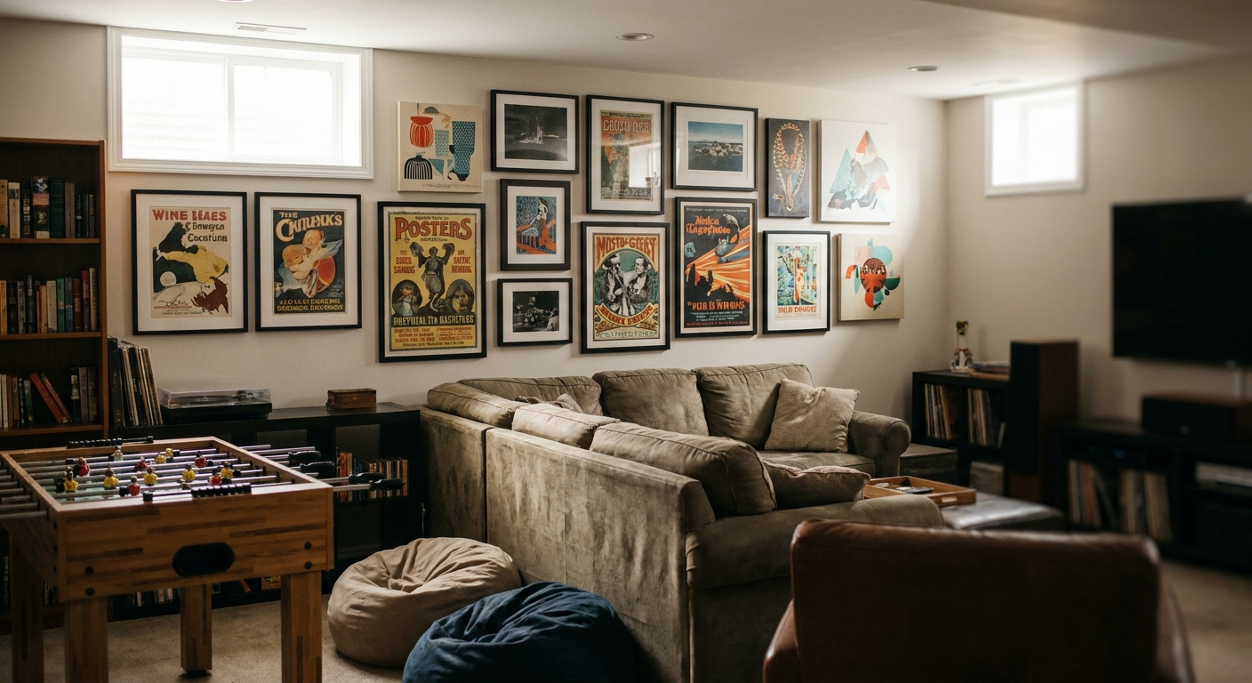 Wall art for basements and rumpus rooms