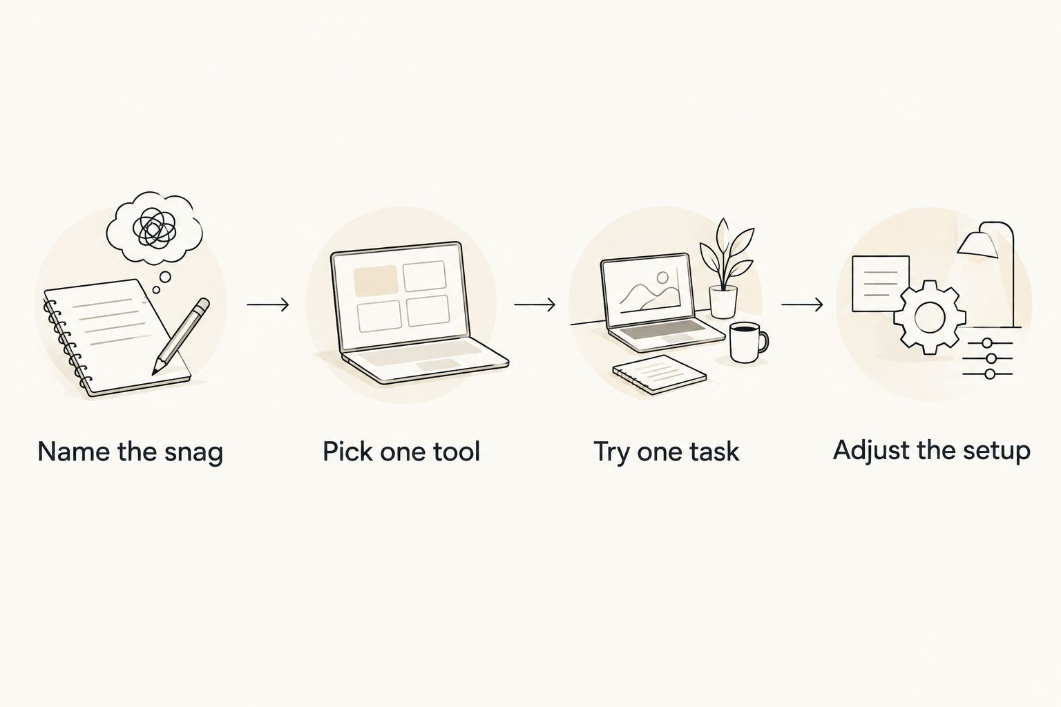 Four steps for choosing a tool around a specific time-management difficulty