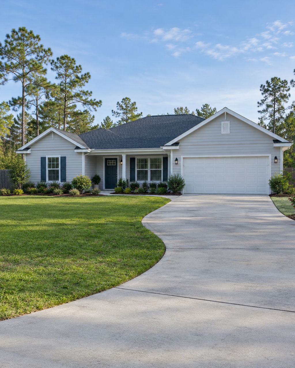 Illustrative image of a Florida-style home exterior and concrete driveway; not an E&S job photograph.