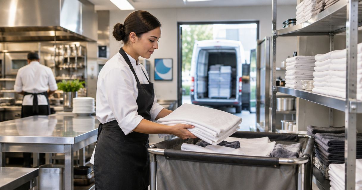 Laundry pickup for restaurants and catering: complete 2026 guide
