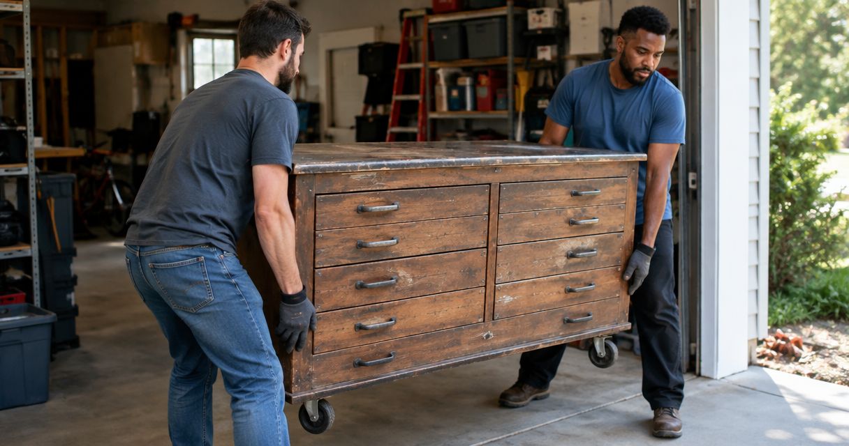 Heavy garage items that need two-person hauling, ranked