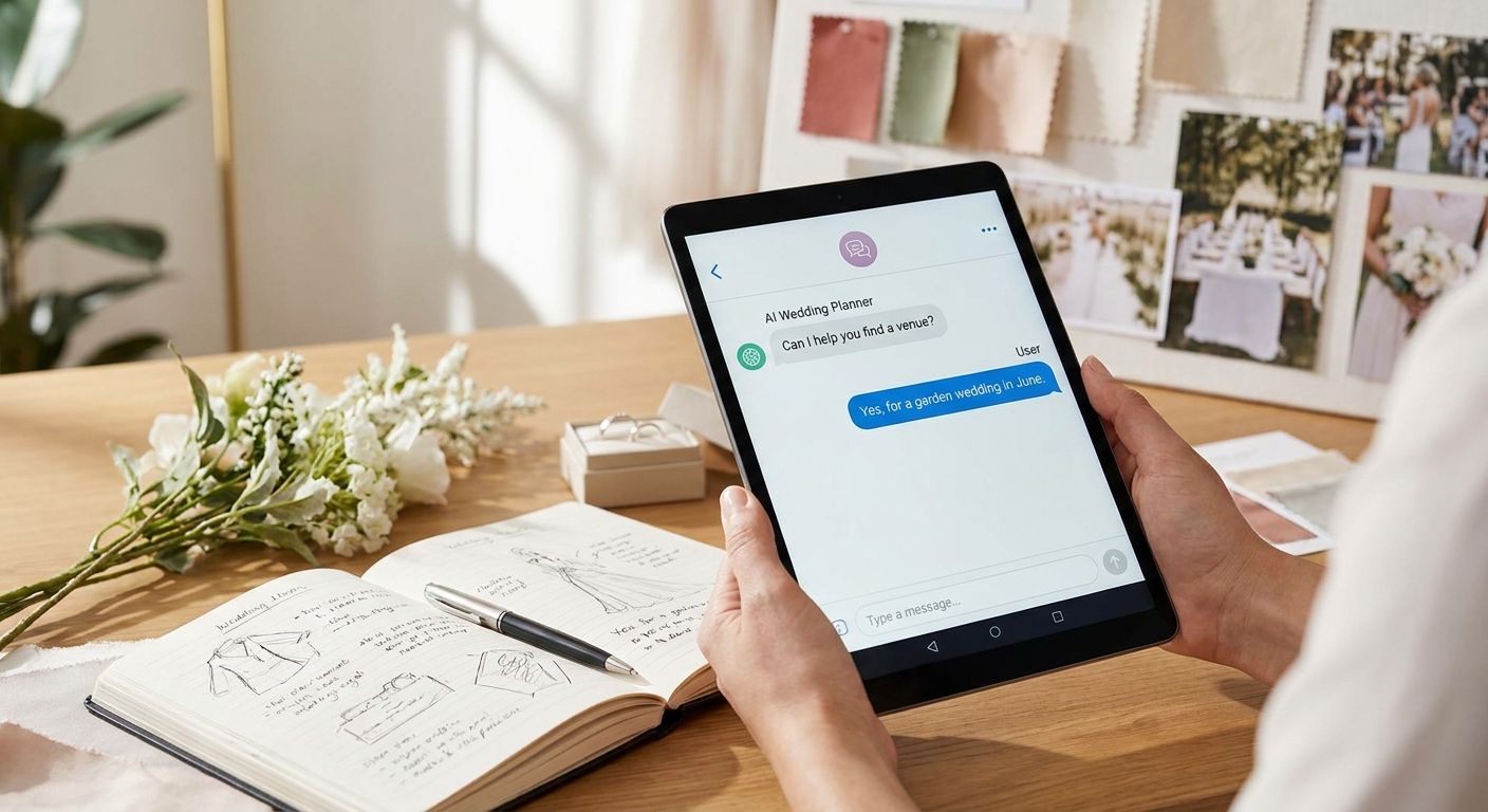 Conversational ads for AI event and wedding planning assistants