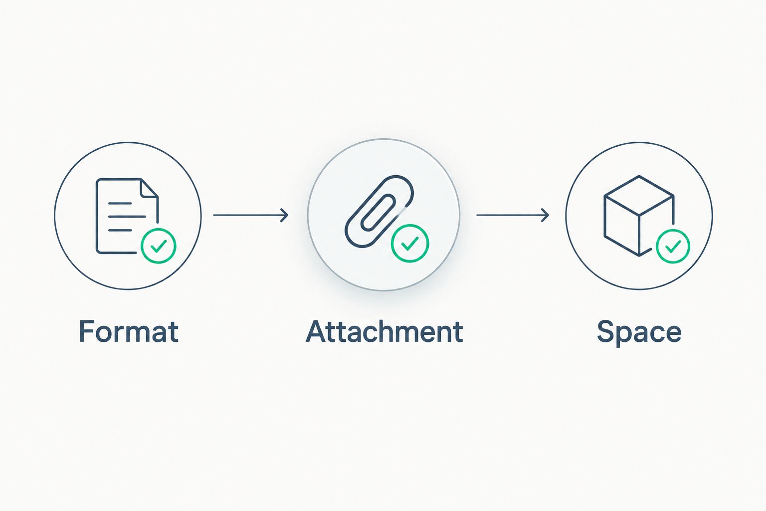 Three buying checks: product format, attachment method, and available space