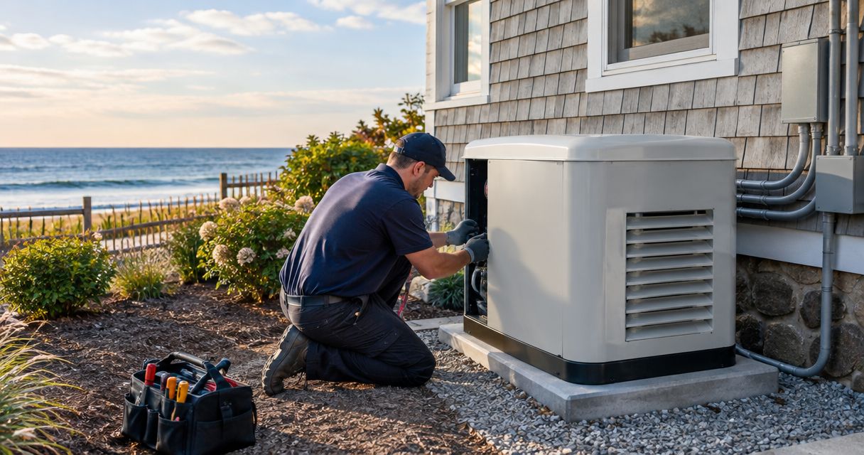 Whole house generator installation for NJ shore homes