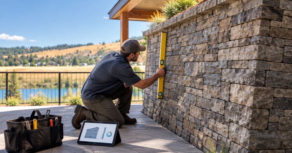 Can a leaning retaining wall be repaired without replacement?